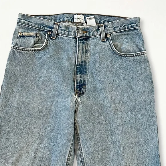 Vintage 90s Light Wash Calvin Klein Denim Jeans Size 32 - Picture 6 of 16